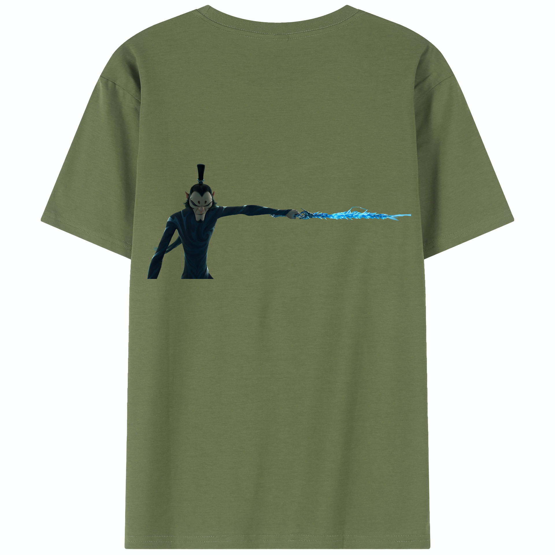 （画像用） Ne Zha 2 ナタ 魔童の大暴れ 綿100％半袖Tシャツ（背面プリント）